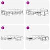 vidaXL Set vanjskih sofa s jastukom 10 pcs Prirodna i svijetlo siva