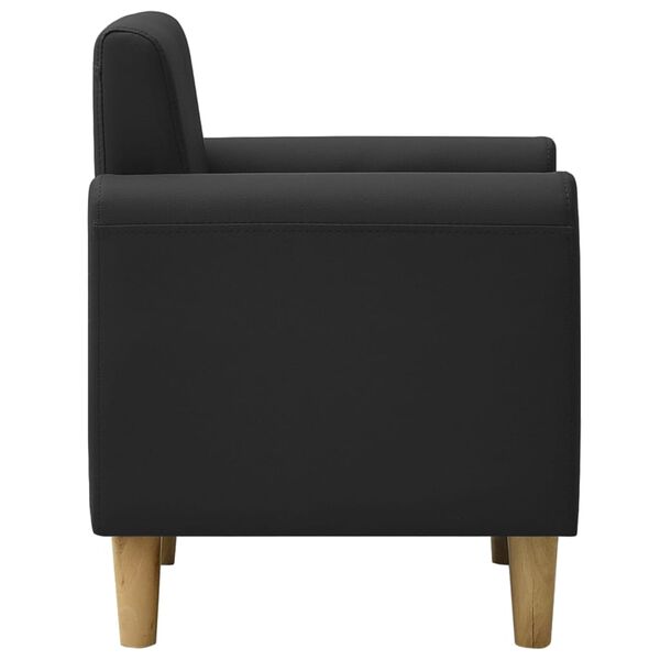 vidaXL Dječja sofa od umjetne kože crna