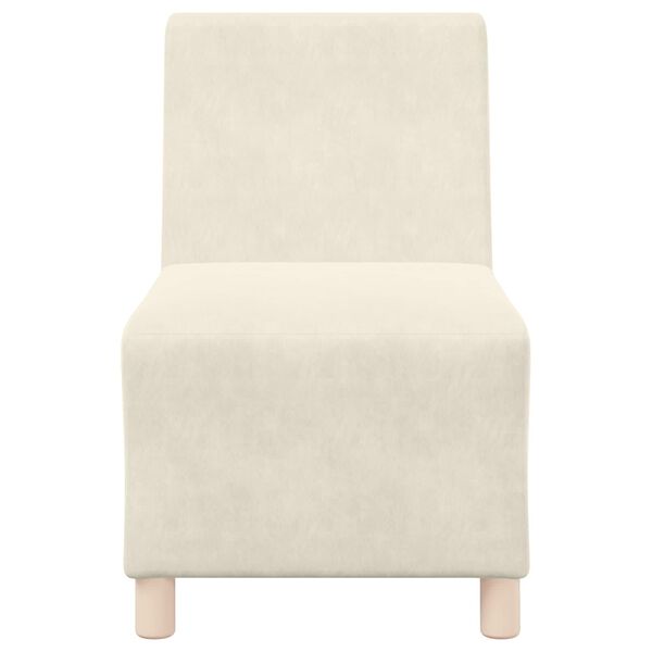 vidaXL Modularna sofa bez naslona 2 pcs Krema 55 x 74 x 82 cm Bar&scaron;un