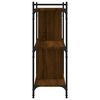 vidaXL Regal za knjige s 3 razine smeđa boja hrasta 76x32x88 cm drveni