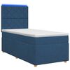 vidaXL Boxspring krevet s madracem Plava 90 x 190 cm Tkanina