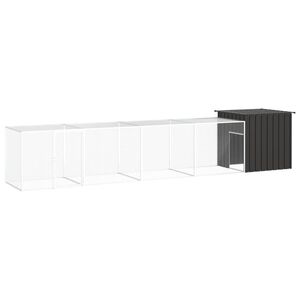 vidaXL Kavez za koko&scaron;i antracit 500x91x100 cm pocinčani čelik