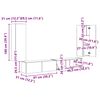 vidaXL Set zidnog ormarića za TV 4 pcs Betonski sivi Konstruirano drvo