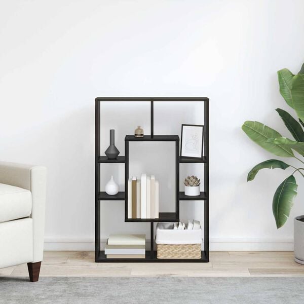 vidaXL Ormarić za knjige Crni hrast 63 x 20 x 90 cm Konstruirano drvo