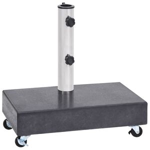 vidaXL Postolje za suncobran crno 45 x 25 x 8 cm granitno