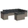 vidaXL 12-dijelni set vrtnih sofa od poliratana s jastucima sivi