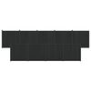 vidaXL Panel ograde 9 kom. 1580 x 186,5 cm WPC i aluminij Crna