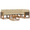 vidaXL Set vanjskih sofa 6 kom. Prirodna i bež