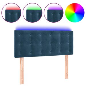 vidaXL LED uzglavlje tamnoplavo 80 x 5 x 78/88 cm bar&scaron;unasto