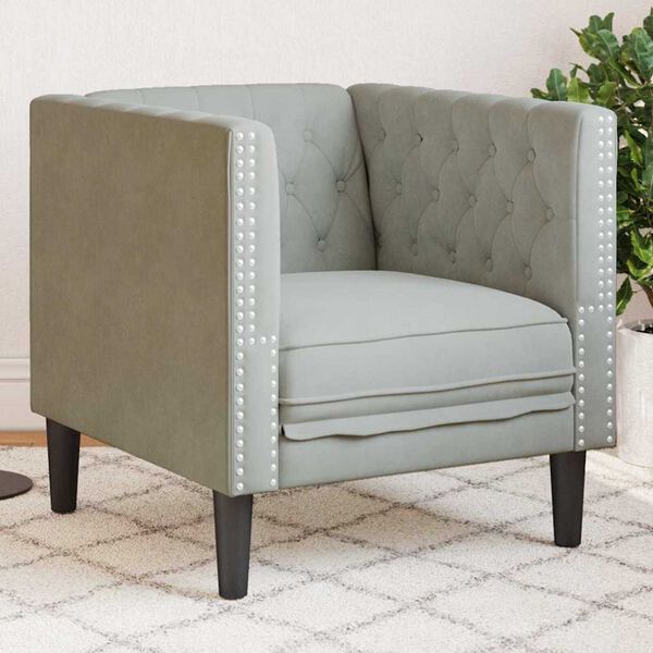 vidaXL Sofa Svijetlo siva 74,5 x 71 x 70,5 cm Bar&scaron;un