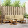 vidaXL Set vanjskih sofa s jastukom 5 Komad Prirodna i bež