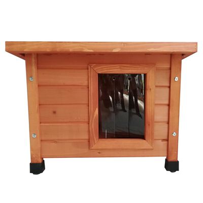@Pet vanjska kućica za mačke XL 68,5 x 54 x 51,5 cm drvena smeđa