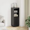 vidaXL Visoka komoda crna 37 x 34 x 110 cm od masivne borovine