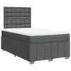 vidaXL Krevet box spring s madracem tamnosivi 120 x 190 cm tkanina