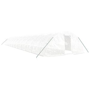 vidaXL Staklenik s čeličnim okvirom bijeli 120 m&sup2; 24 x 5 x 2,3 m
