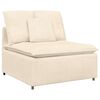 vidaXL Modularni Sofa Centralni Modul s Jastucima Krem 100 cm
