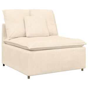 vidaXL Modularni Sofa Centralni Modul s Jastucima Krem 100 cm