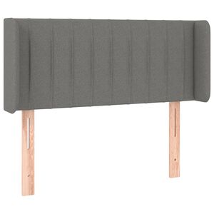 vidaXL Uzglavlje s u&scaron;ima tamnosivo 83x16x78/88 cm od tkanine