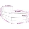 vidaXL Box spring krevet s madracem tamnoplavi 90x200 cm bar&scaron;unasti