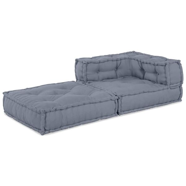 vidaXL Modularni Ugaoni Sofa Siva 70 x 70 x 56 cm tkanina
