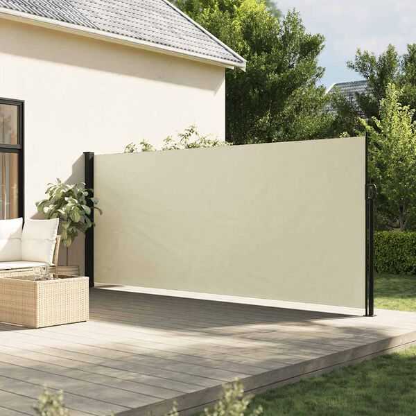 vidaXL Bočna tenda na uvlačenje krem 160 x 300 cm
