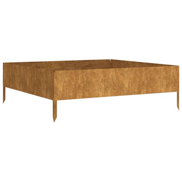 vidaXL Povišena vrtna gredica 100 x 100 x 33,5 cm od čelika COR-TEN