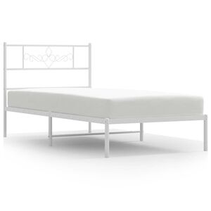 vidaXL Metalni okvir za krevet s uzglavljem bijeli 100x200 cm