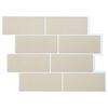 vidaXL Subway pločica 10 pcs Bež 29 x 21 cm Poliuretan i PET
