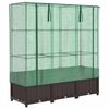 vidaXL Povi&scaron;ena gredica s pokrovom za staklenik 120 x 40 x 138 cm