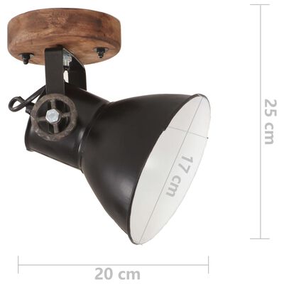 vidaXL Industrijske zidne/stropne svjetiljke 2 kom crne 20 x 25 cm E27