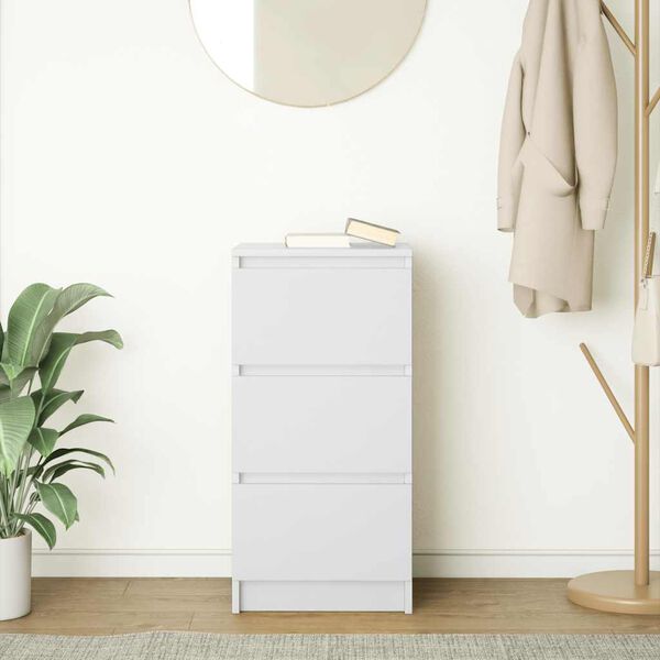 vidaXL Komoda bijela 37,5x35x76 cm od konstruiranog drva