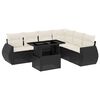 vidaXL 7-dijelni set vrtnih sofa od poliratana s jastucima crni
