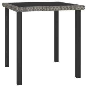 vidaXL Vrtni blagovaonski stol sivi 70 x 70 x 73 cm od poliratana