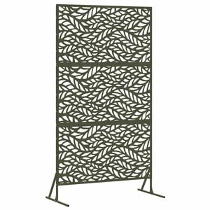vidaXL Zaslon za privatnost 100 x 50 x 180 cm Čelik Maslinastozelena