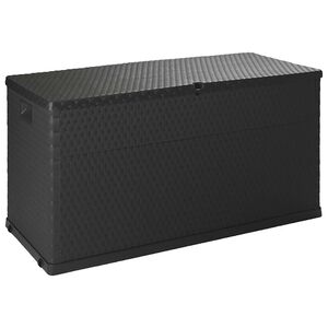 vidaXL Vrtna kutija za pohranu antracit 120 x 56 x 63 cm PP ratan