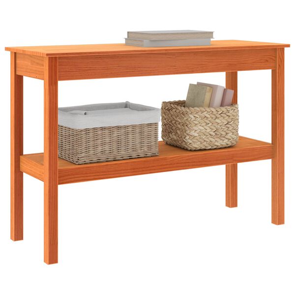 vidaXL Konzolna stolica s policom Vo&scaron;tano smeđa 110 x 40 x 75 cm