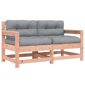 vidaXL Vrtne stolice s jastucima 2 kom od masivnog drva duglazije