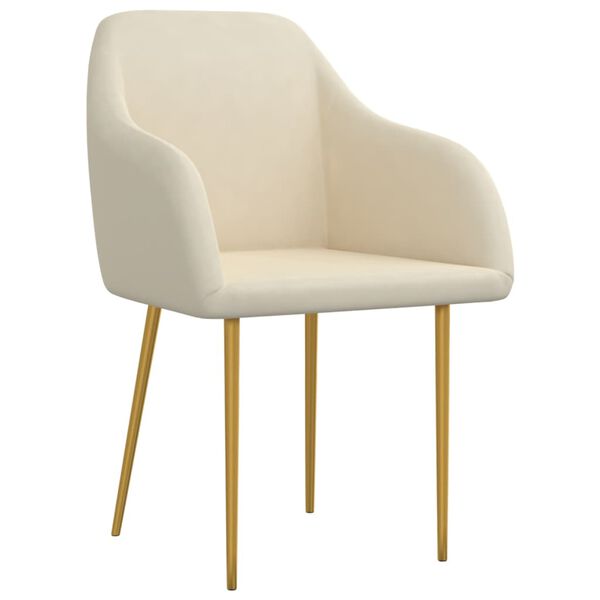 vidaXL Blagovaonske stolice 4 kom krem bar&scaron;unaste