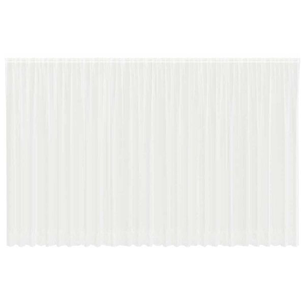 vidaXL Čipkasta zavjesa sa zavjesama Bijelo 260x750cm Poliester