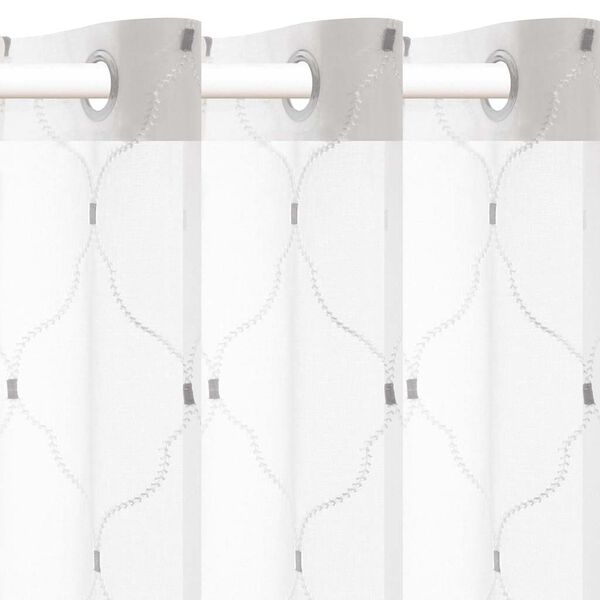 vidaXL Zavjese 2 pcs Bijelo 140 x 245 cm Poliester