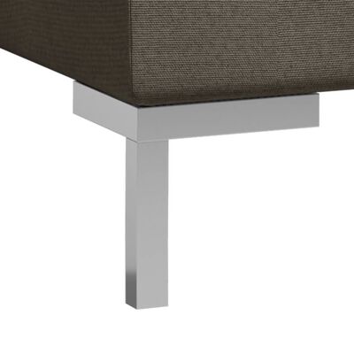 vidaXL 4-dijelni set sofa od tkanine smeđe-sivi