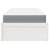 vidaXL Krevet s madracem bijeli 90 x 200 cm od masivne borovine