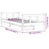 vidaXL Okvir za dječji krevet s ladicama bijeli 90 x 200 cm borovina