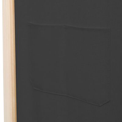 vidaXL Sobna pregrada s 3 panela od tkanine 120 x 170 x 4 cm siva