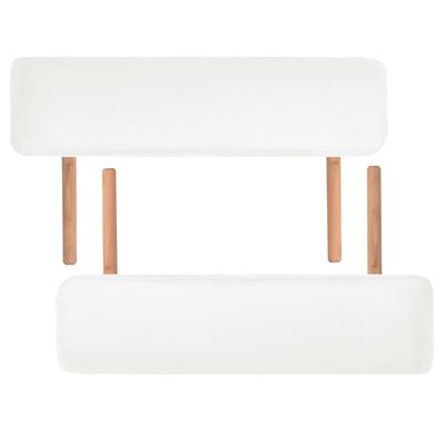 vidaXL Sklopivi stol za masažu s 2 zone debljina 10 cm bijeli