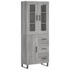 vidaXL Visoka komoda siva sonome 69,5x34x180 cm od konstruiranog drva