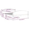 vidaXL Okvir za krevet s 2 ladice bijeli 160 x 200 cm masivna borovina