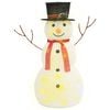 vidaXL Ukrasna božićna figura snjegovića LED luksuzna tkanina 90 cm