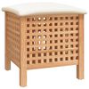 vidaXL Kupaonski stolac 48 x 47,5 x 52 cm od masivnog drva oraha