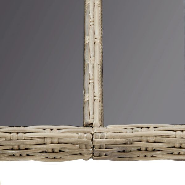 vidaXL Vrtni blagovaonski stol smeđi 200x100x74 cm staklo i poliratan